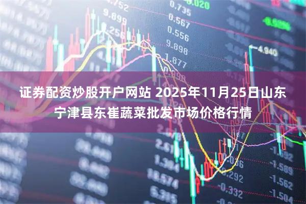 证券配资炒股开户网站 2025年11月25日山东宁津县东崔蔬菜批发市场价格行情